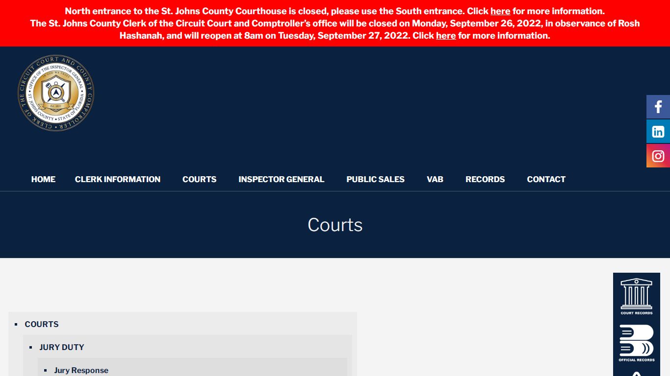 Courts - St. Johns County Clerk of Court